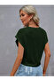 Comfortable Cut Cotton T-Shirt with Layered Sleeves - 2