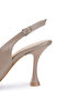 Women's Genuine Leather Mink Heeled Sandals - 3
