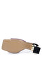 Lilac Genuine Leather Women's Heeled Slippers - 6