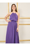 Solid Crinkle Halter Neck Sheath Maxi Dress - 2