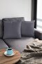 2-Piece 43x43cm K.gray Premium Thai Feather Upholstery Fabric Decorative Double Sided Throw Pillow Cover Krl011