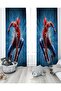 Spiderman Patterned Satin Lightout Background Curtain (Single Wing Pricing)