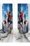 Spiderman Patterned Satin Lightout Background Curtain (Single Wing Pricing)