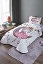 White Princess on the Moon Patterned Single Bedspread and Pique Set