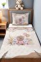 Pink Teddy Bear Patterned Pique Set (160x230cm) - 2