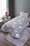 Powder Hearts Patterned Single Bedspread and Pique Set