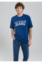 Jeans Printed Navy Blue T-Shirt Loose Fit / Loose Relaxed Fit0612008-70721
