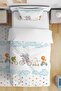 Bicycle Safari Patterned Single Baby Kids Bedding Set