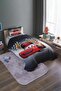 Flaged Mcqueen Patterned Single Bedspread and Pique Set - 2