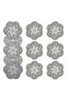 Placemat Design Plate and Runner Kitchen Set for 6 People Nehir Table Presentation Set Dowry Bowl Gray - 5
