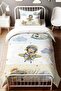 Striped Pilot Animals Patterned Single Baby Kids Bedding Set - 2