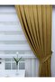 Crown Oil Green Solid Color 1/3 Close Pleated Background Curtain, Close Pleat, Single Wing - 6