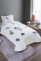 White Space and Little Astonaut Patterned Single Pique Set and Bedspread