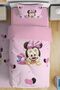 Pink Balloon Minnie Patterned Single Baby Kids Bedding Set
