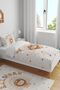 Cream Rainbow Safari Patterned Single Baby Kids Bedding Set - 2