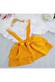 Mustard Yellow Crepe Slopet Dress Set - 3
