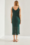 Women's Nefti Green Openwork Lined Dress 20246091 - 2
