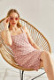 Women's Powder Openwork Lined Knitwear Dress 20246099 - 3