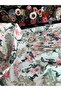 Flam Linen Fabric 100% Cotton Flower Pattern Double Top - 5