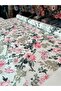 Flam Linen Fabric 100% Cotton Flower Pattern Double Top - 4