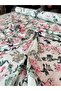 Flam Linen Fabric 100% Cotton Flower Pattern Double Top