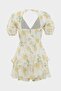 Back Cut Out Cut Shorts Dress - 2