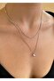 Moon 2-piece silver chain women's necklace - 2