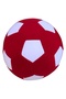 Red-White Plush Ball Soft Textured Playing at Home Normal Size Toy Plush Ball