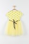 Girl's Heart Tulle Half Sleeve Dress