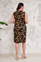 women print midi length plus size viscose dress NBA017 - 6