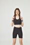 Black High Waist Double Pocket Recovery Sports Shorts and Bra Set - 7