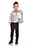 Sports Cut Boy's Wedding Suit with Vest, Brown - 8