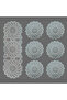 American Serving Plate and Runner Kitchen Set for 6 Persons Octopus Table Presentation Set Dowry Box Cream