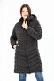 Women's Long Removable Hooded Padded Water Repellent Puffer Jacket 8642
