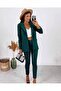 Women's Scuba Suede Fabric Lined Jacket Trousers Double Set (Colorful)