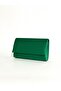 Women's Tiny Satin Green Evening Dress Clutch Portfolio Chain Strap Handheld Wedding Engagement Night Shoulder Bag - 2