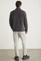 Hayes Men's Fleece Half Zipper Thick Textured Comfort Fit Smoked Fleece with Leather Accessories - 6