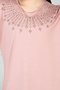 Women's Dried Rose Combed Cotton Blouse - 3