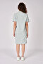 Women's Polo Neck Short Sleeve Regular Fit Basic Dress Green Melange - 4