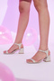 Elly Beige Genuine Leather Women's Heeled Shoes - 2