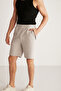 Colın Men's Relaxed Fit Gray Shorts with Elastic Waist and Side Pockets - 3