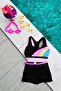 Black Color Girl Swimmer Bottom-top Suit Swimsuit