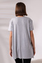 Casual T-Shirt with Folded Sleeves and Slits on the Sides 19598 GRIMELANJ - 4