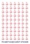 1 Year Old Baby Girl Art Paper Sticker 4X4Cm 70 Pieces - 3
