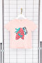 Girl Light Pink Strawberry Pattern Sequined Cotton Knitted Short Sleeve T-Shirt Tkdss24Ts00007 - 5