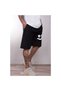 Pantaloni scurți negri cu imprimeu basic - 2