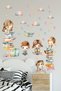Kids Reading Books Pastel Color Children's Room Decorative Wall Sticker Set