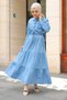 Women's Jeans Dress with Pockets and Drawstring Detail - 4