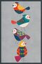 Stain-Repellent Foal Feather Velvet Washable Fabric Parrot Patterned Stain-Repellent Tablecloth Mso209 - 2