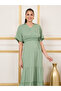 Smocked Waist Jonny Neck Tiered Maxi Dress - 2